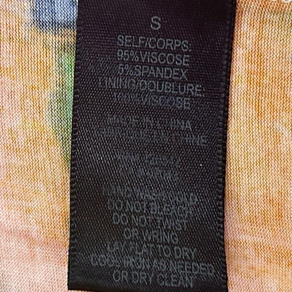 Felicity & Coco Pink Yellow Strapless Sundress Resort Wear back cut out sz small - Picture 10 of 10